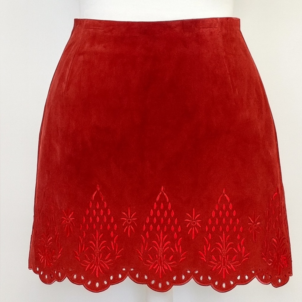 Elegant Red Pencil Skirt